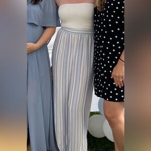 Windsor, tube top pant suit.